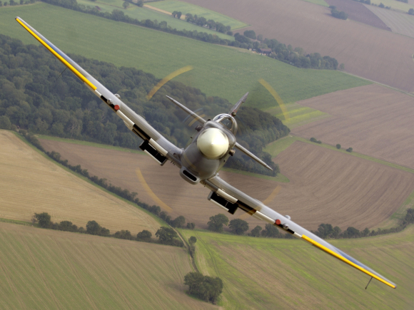 Twelfth place: a Second World War-era Spitfire over RAF Coningsby. Photo by SAC Scott Lewis/Ministry of Defence (UK), OGL.